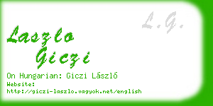 laszlo giczi business card