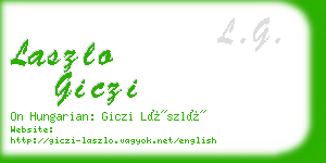 laszlo giczi business card